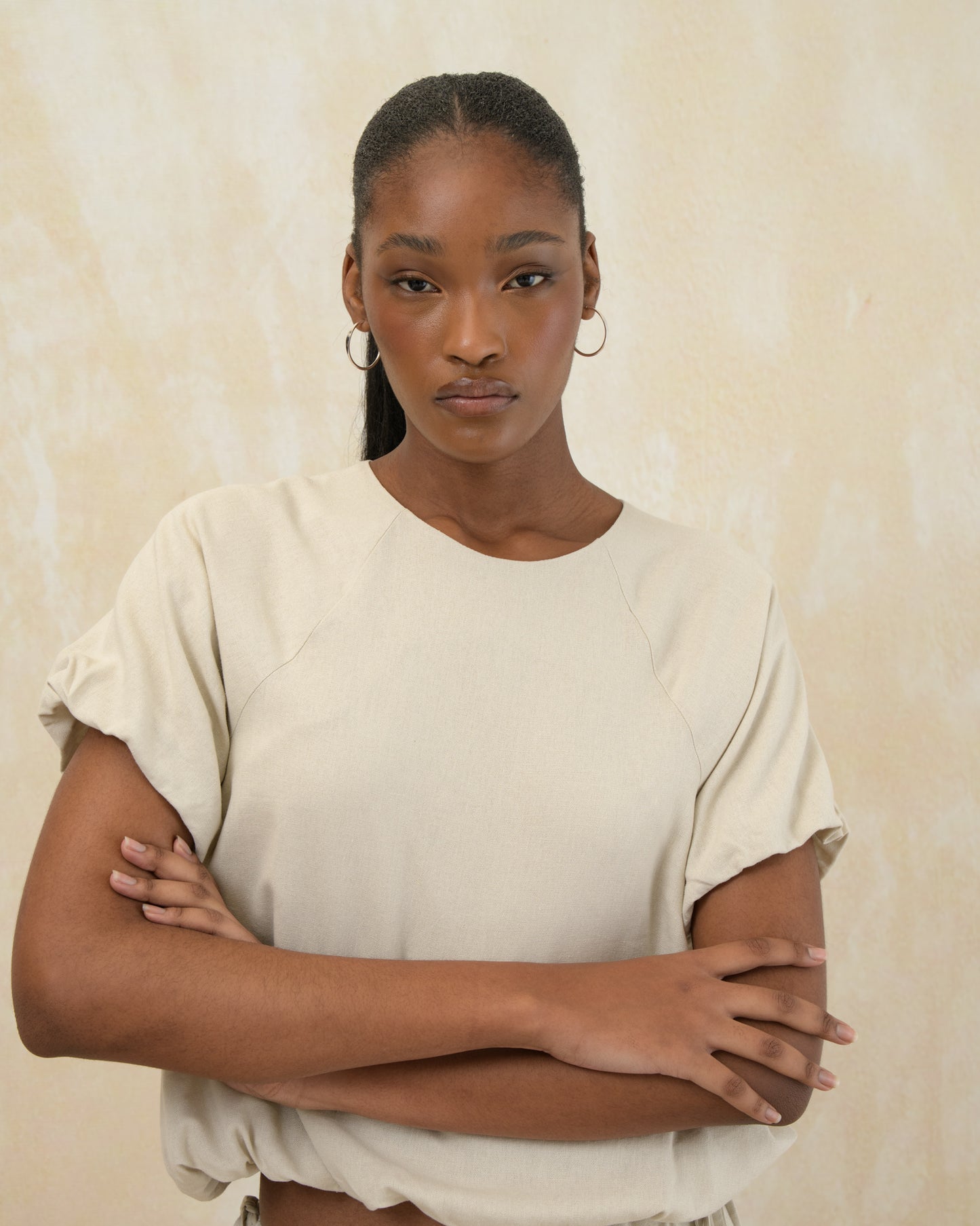 Relaxed Fit Bubble Hem