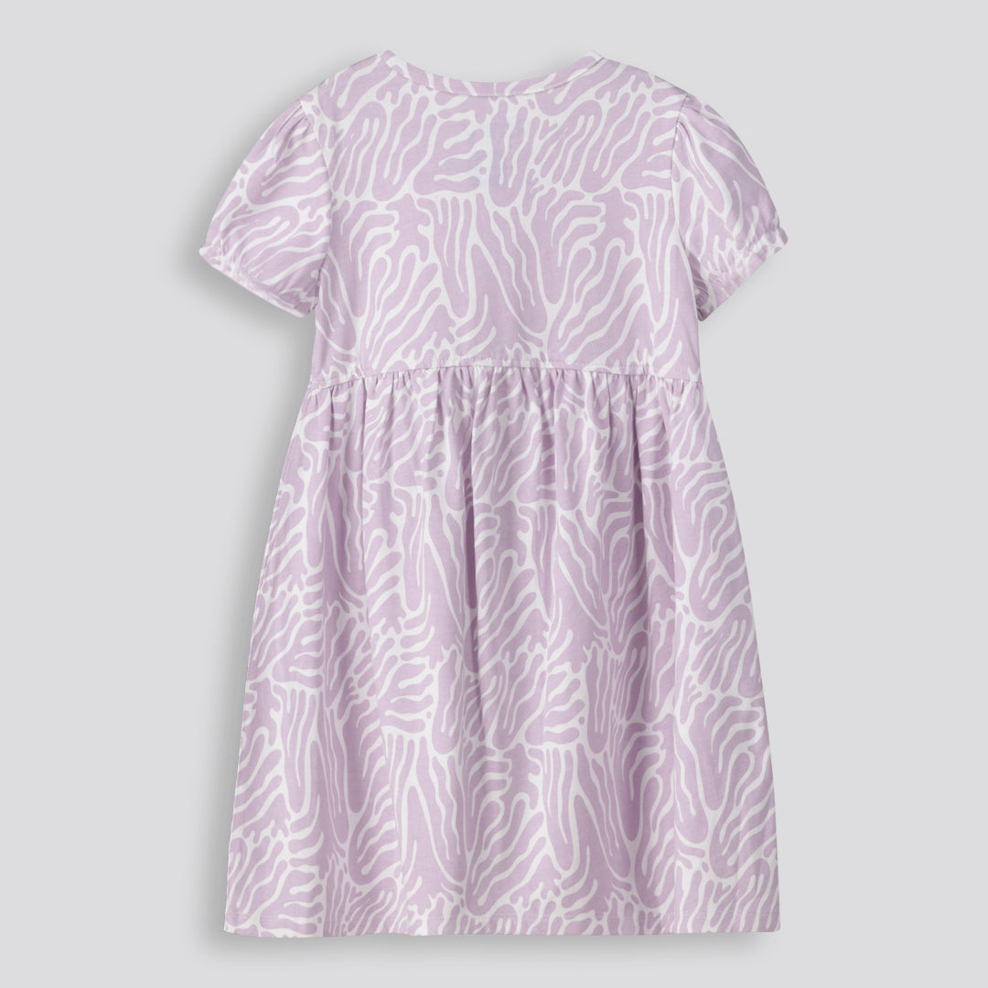 Girls Puff Sleeve Dress.