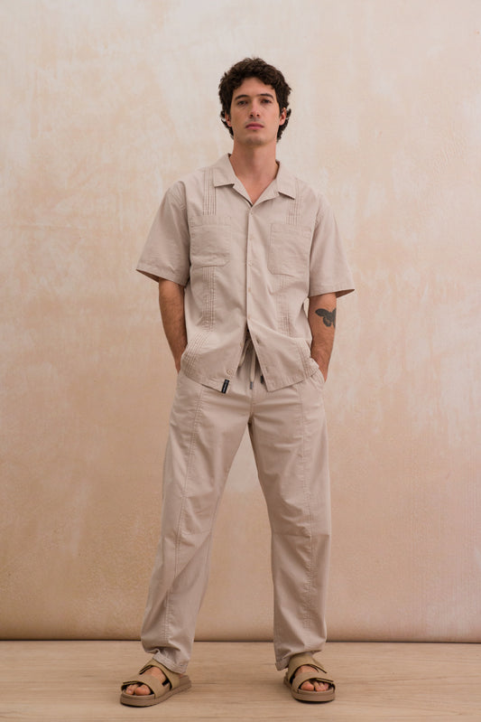 Pintuck Boxy Shirt
