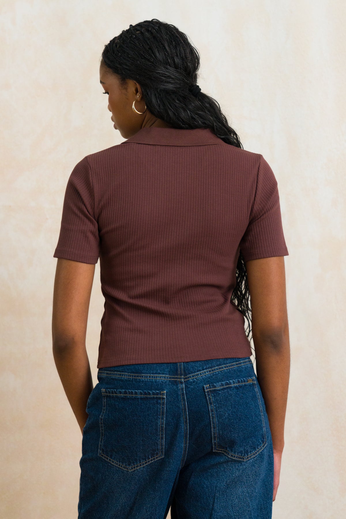 Ribbed Button-Through Golfer