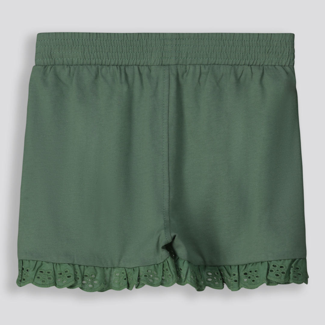 Girls Anglaise Hem Shorts