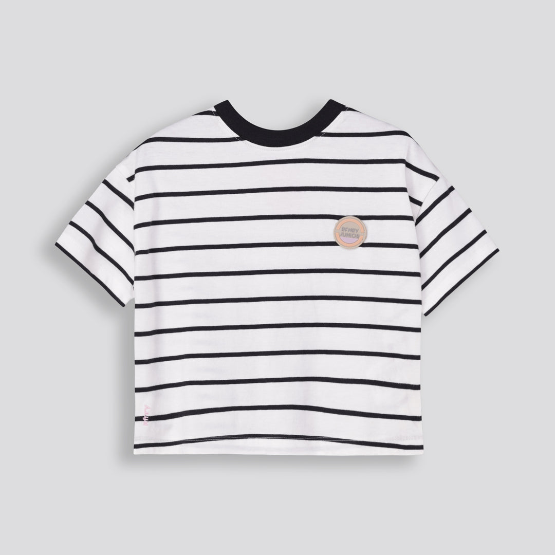 Girls Stripe Boxy Tee