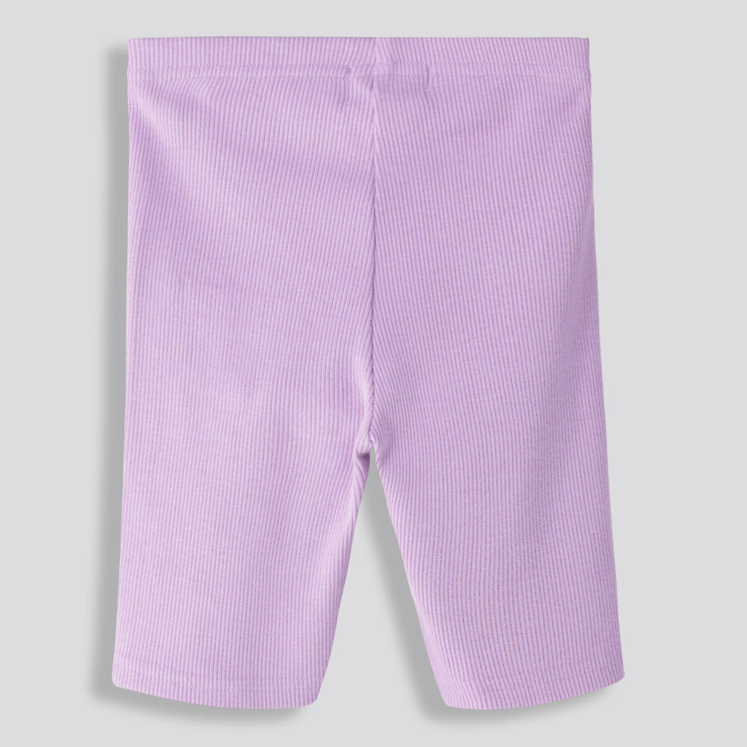 Girls Rib Cycle Short - Lilac