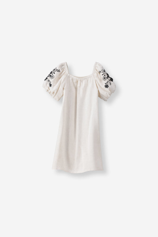 Girls Puff Sleeve Dress
