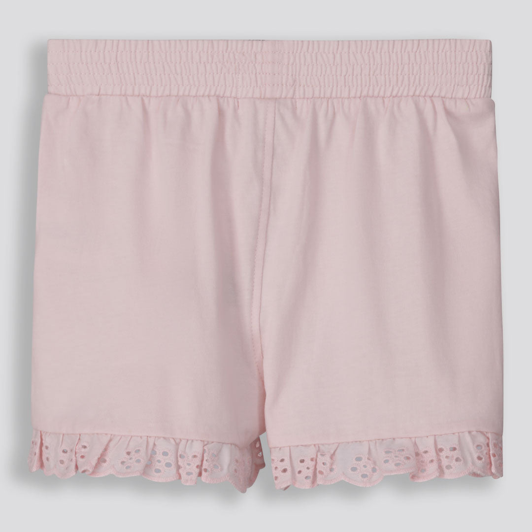 Girls Anglaise Hem Shorts