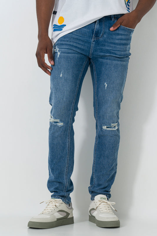Mid Wash Skinny Jeans
