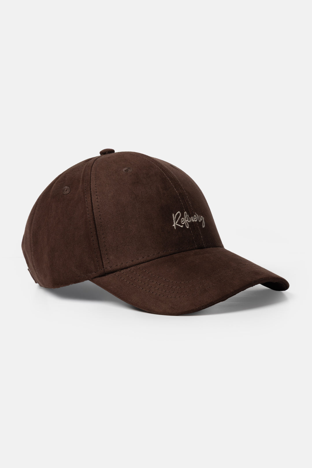 Suede-Look Script Logo Cap