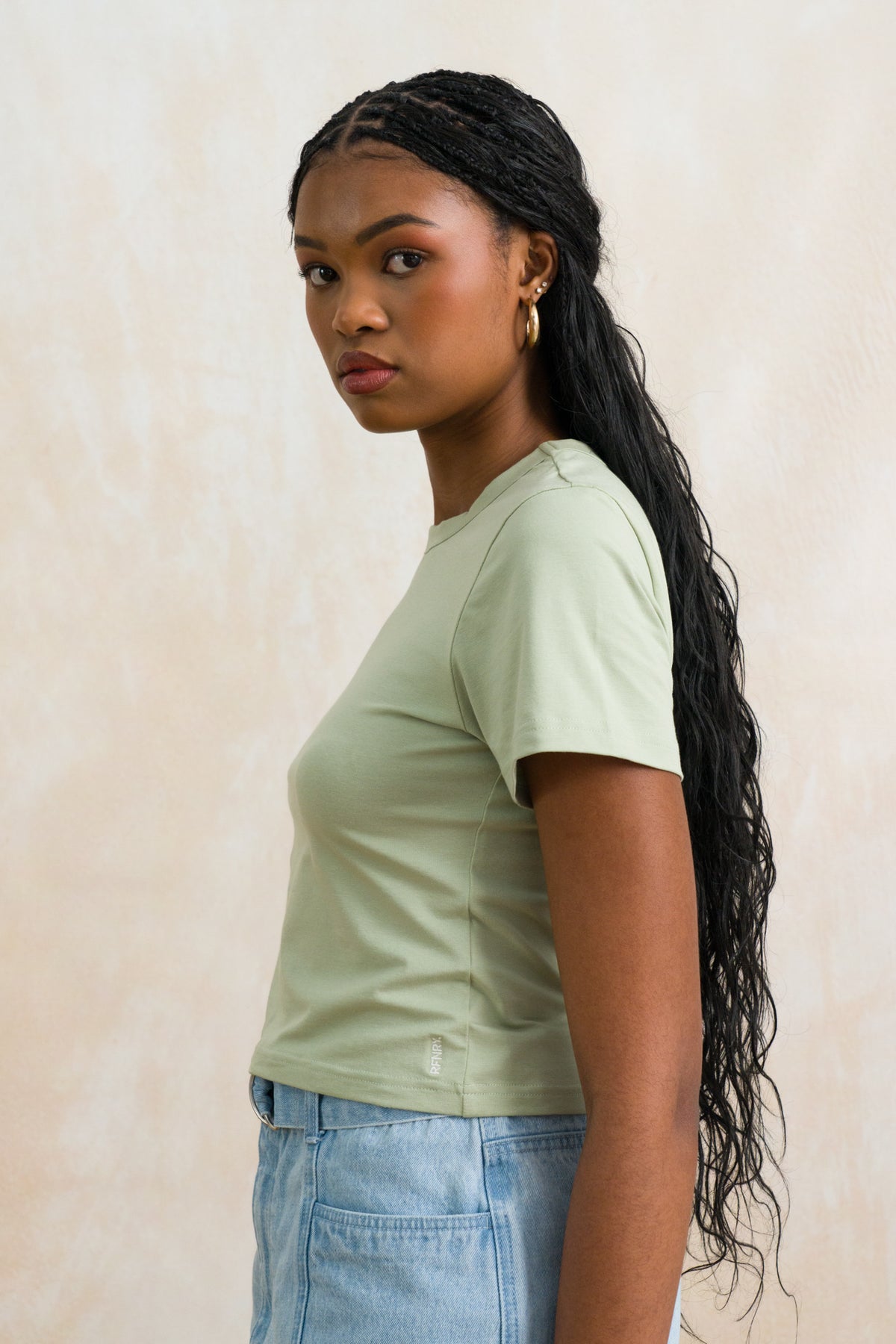 High Neck Fitted Tee