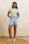 High-Waisted Denim Shorts