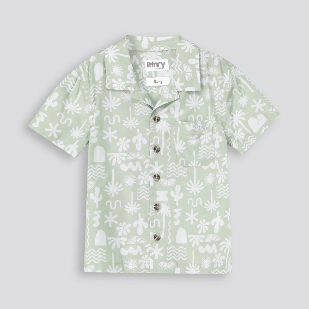 Boys Abstract Shirt - Green