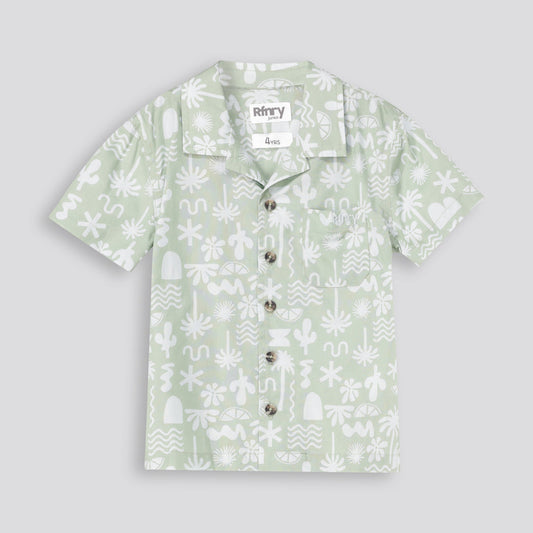 Boys Abstract Shirt - Green