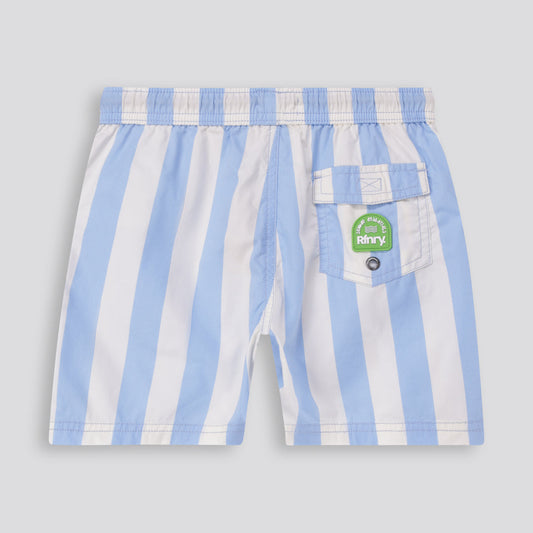 Boys Stripe Pool Shorts - Blue