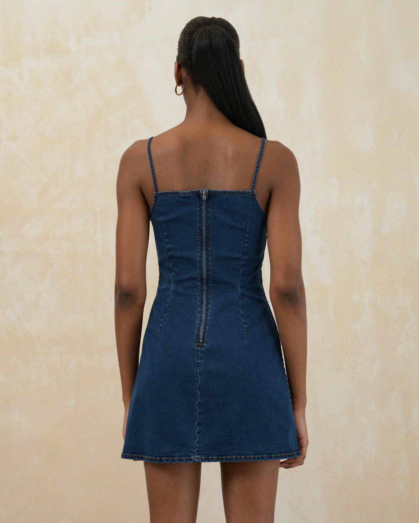 Fitted Denim Mini Dress