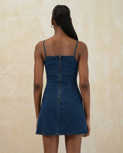 Fitted Denim Mini Dress