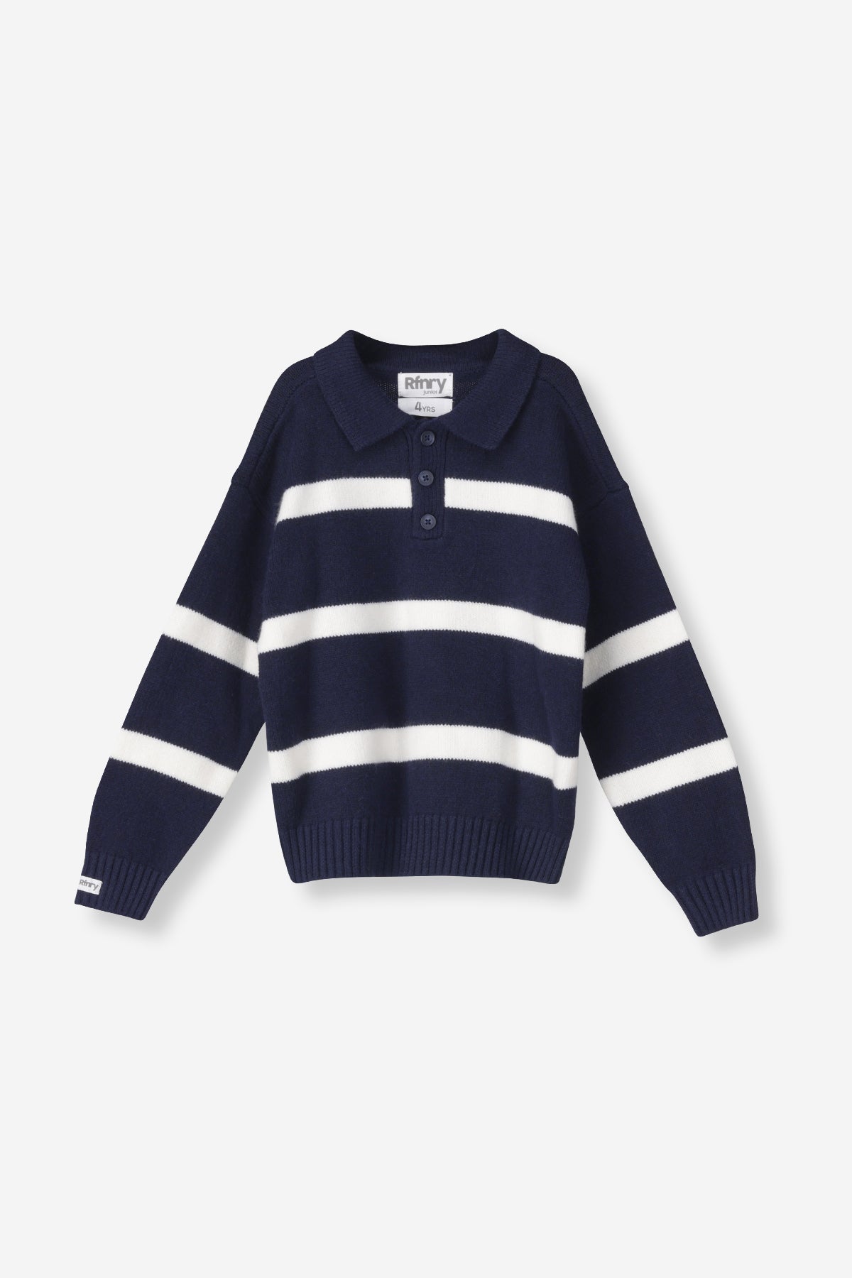 Boys Rugby Collar Striped Jumper