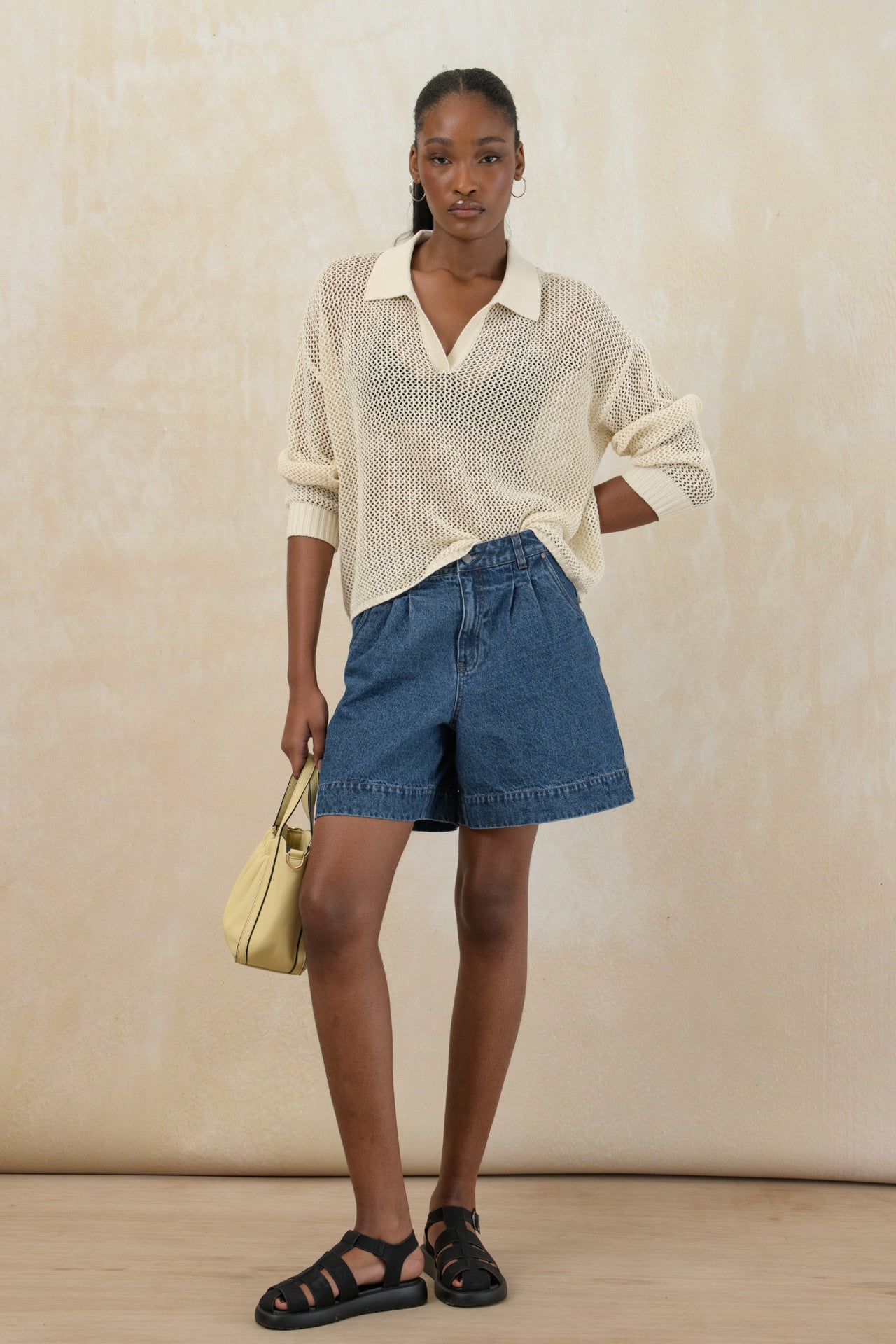 Relaxed Open Knit Top