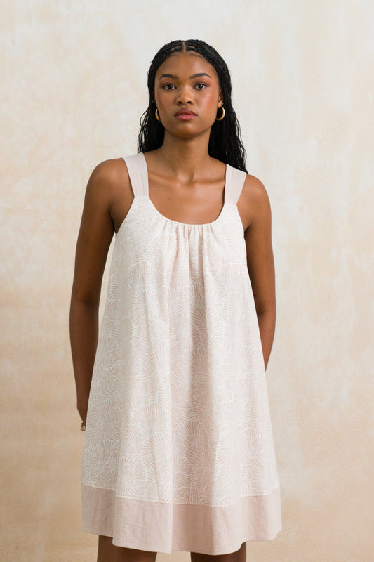 Scoop Neck A-Line Short Dress