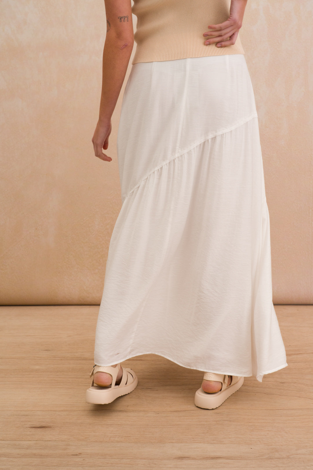 A-line Tiered Maxi Skirt