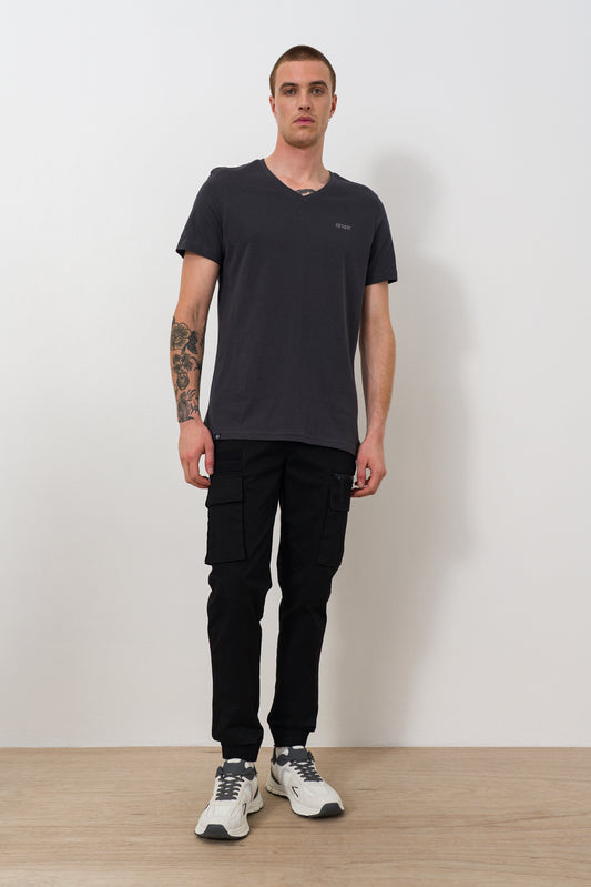 Branded V-Neck T-Shirt