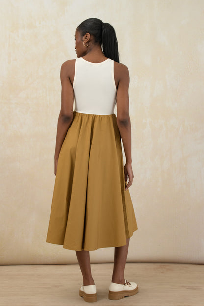 Fit and Flare Combo Dress