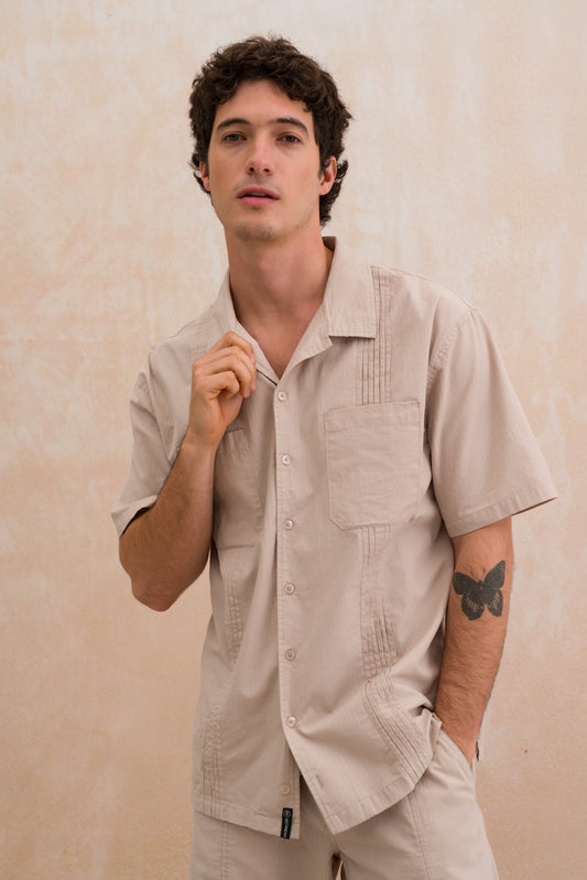 Pintuck Boxy Shirt