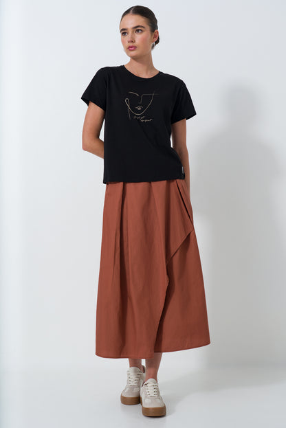 Mock Wrap Skirt