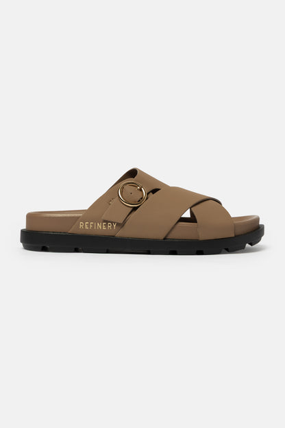Cross Strap Slide Sandals