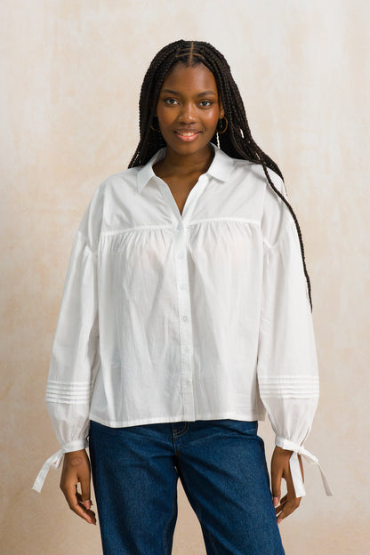 Volume Sleeve Woven Shirt