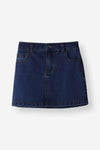 Fitted Denim Mini Skirt