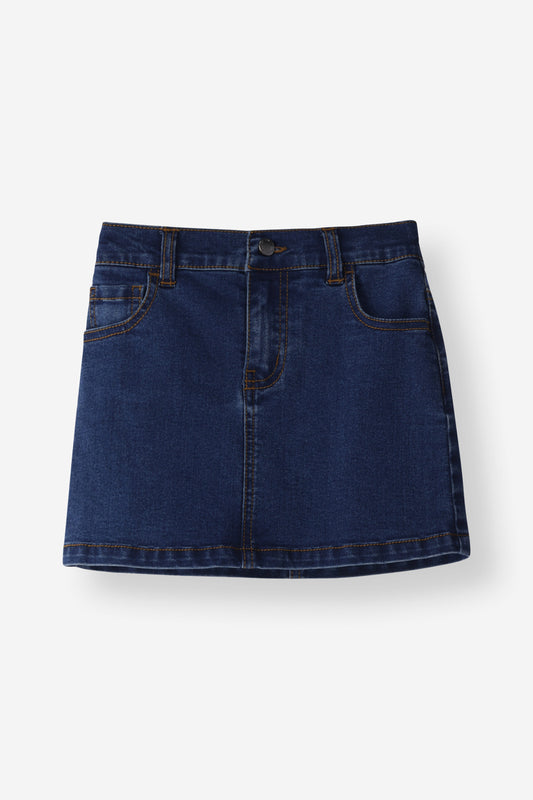 Fitted Denim Mini Skirt