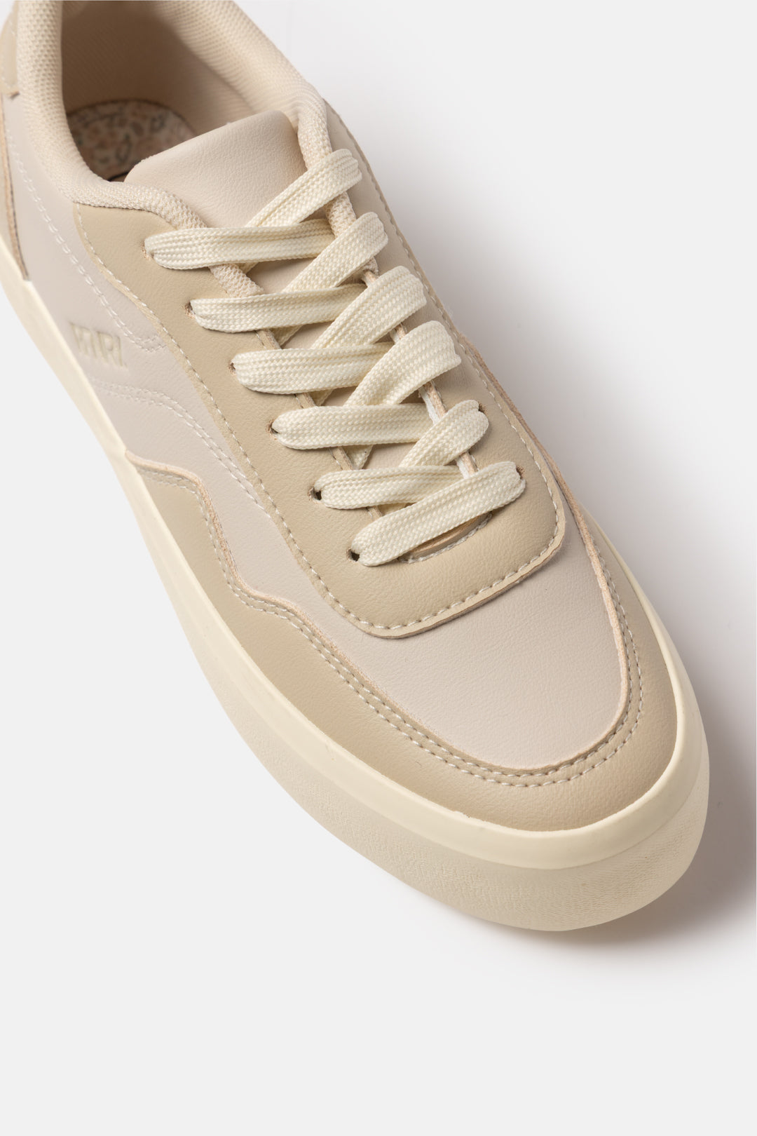 Paneled Faux Leather Sneakers