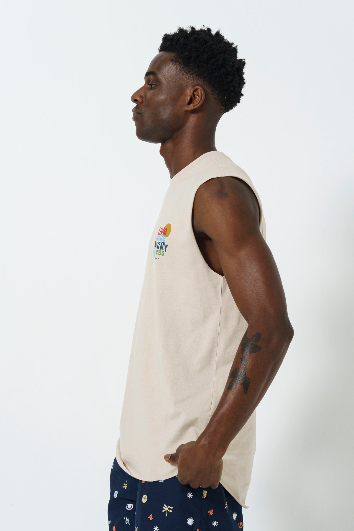 Sleeveless Hi Neck T-Shirt