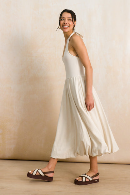 Halterneck Combo Dress