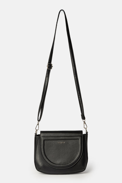 Curved Flap Crossbody Bag