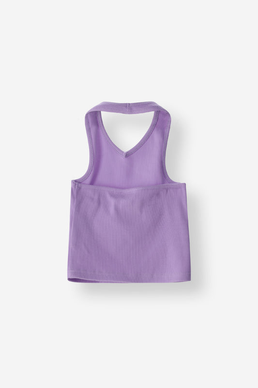 Girls Lilac Halter Neck Top
