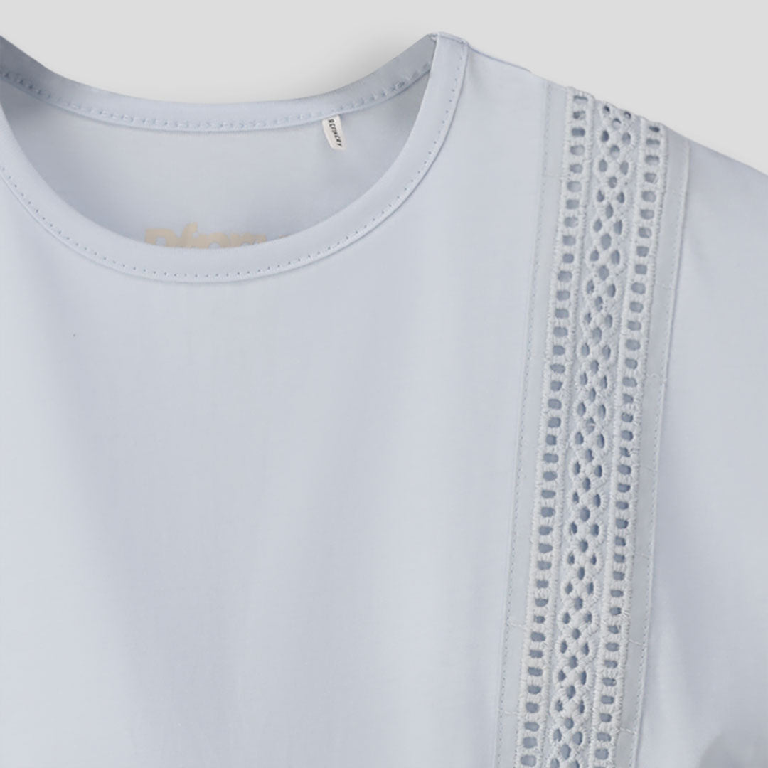 Girls Peplum Tee Blue