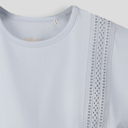 Girls Peplum Tee Blue