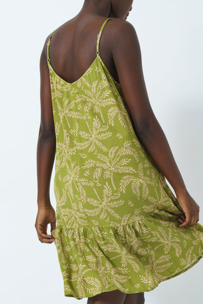 Drop Waist Crepe Dress