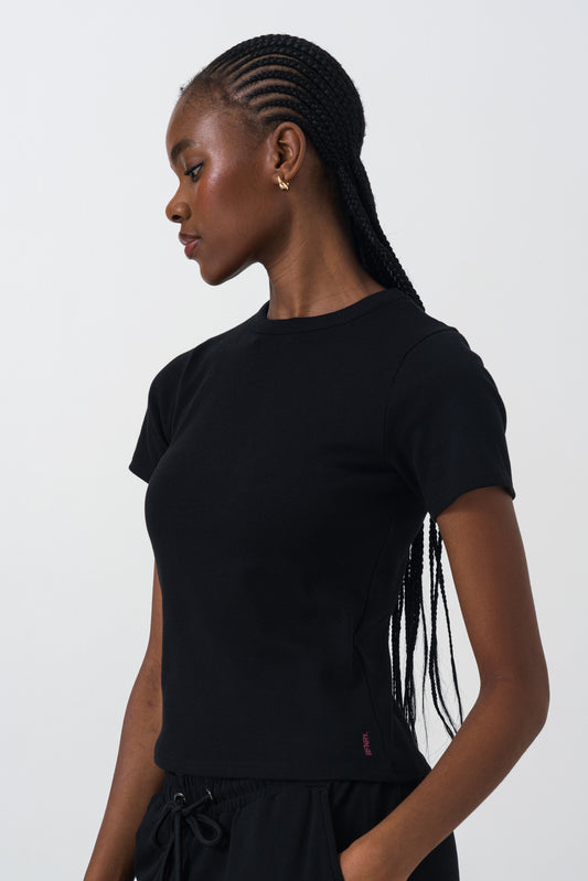 Fitted Ribbed T-Shirt