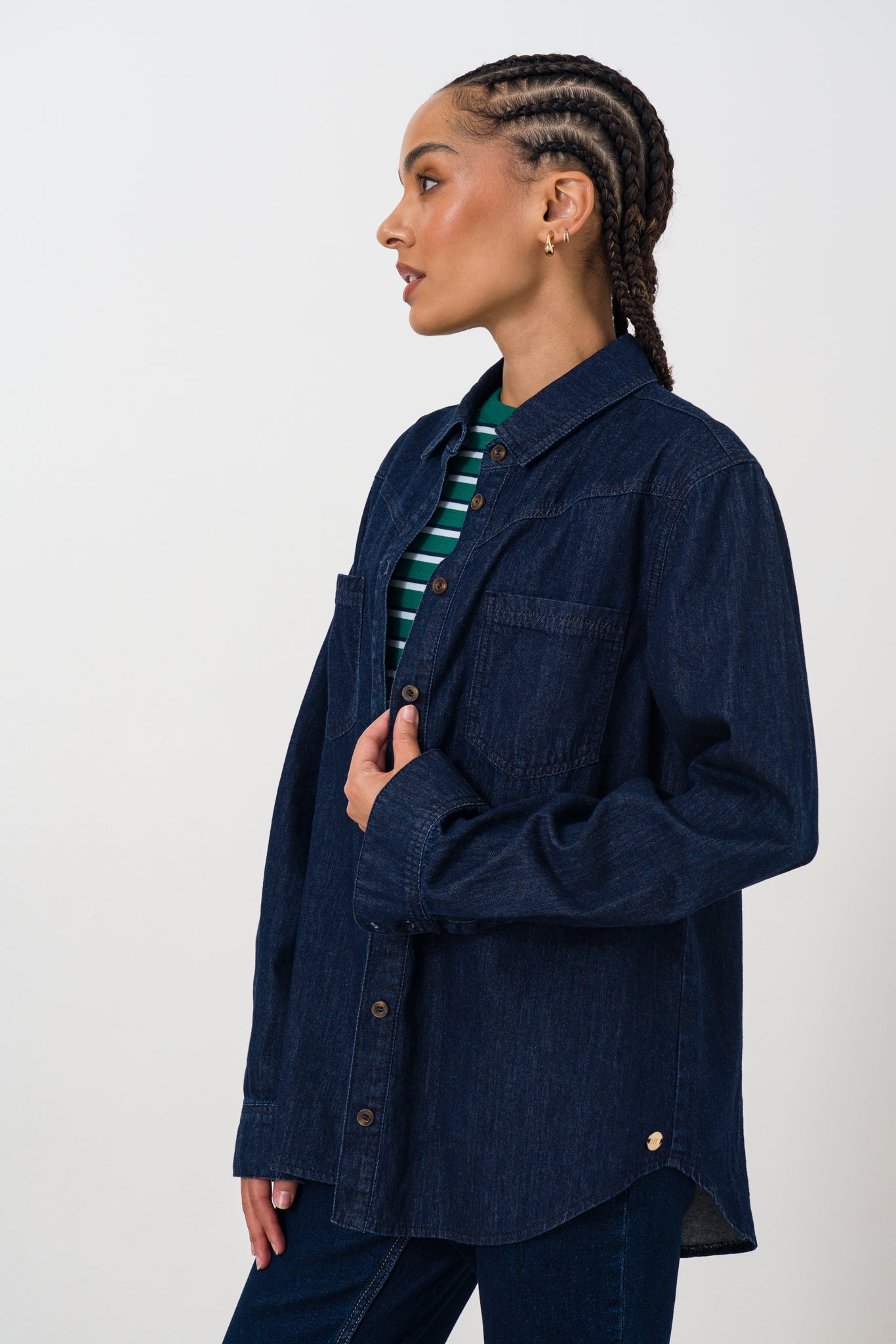 Dark Wash Denim Shirt