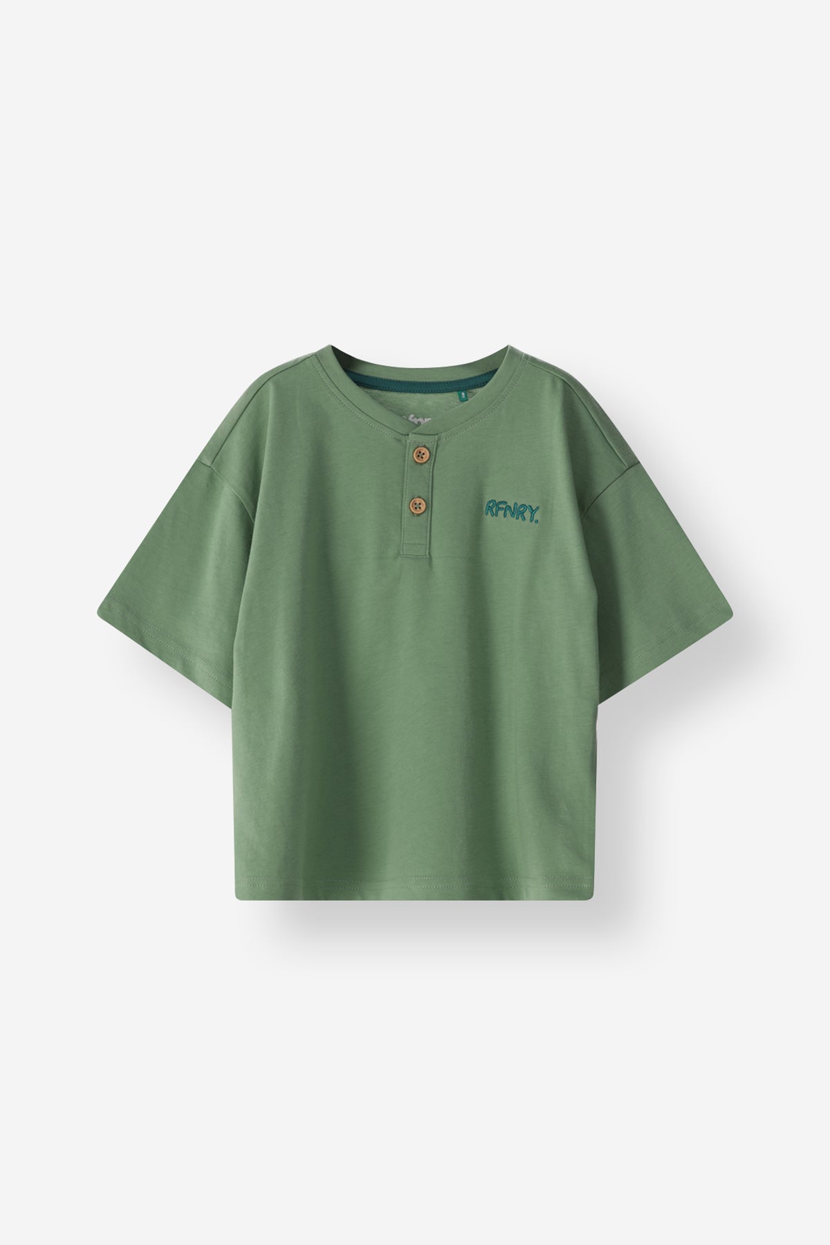 Loose Fit Henley Neck Tee