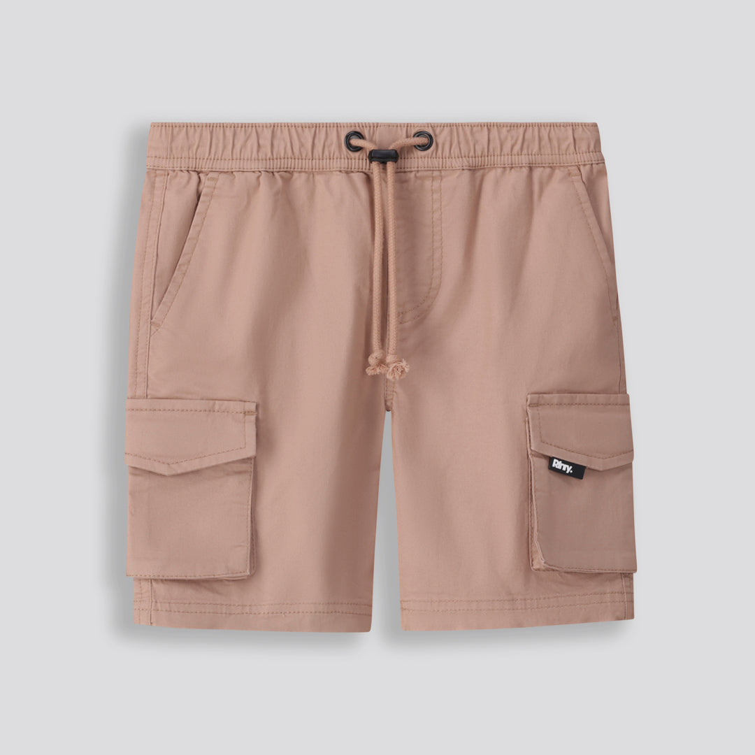 Boys Cargo Shorts _ 153129 _ Biscuit