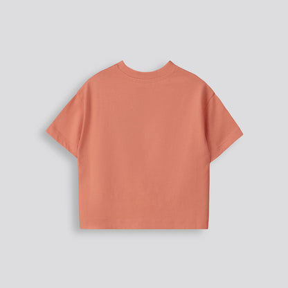 Girls Cropped Tee _ 153143 _ Rust