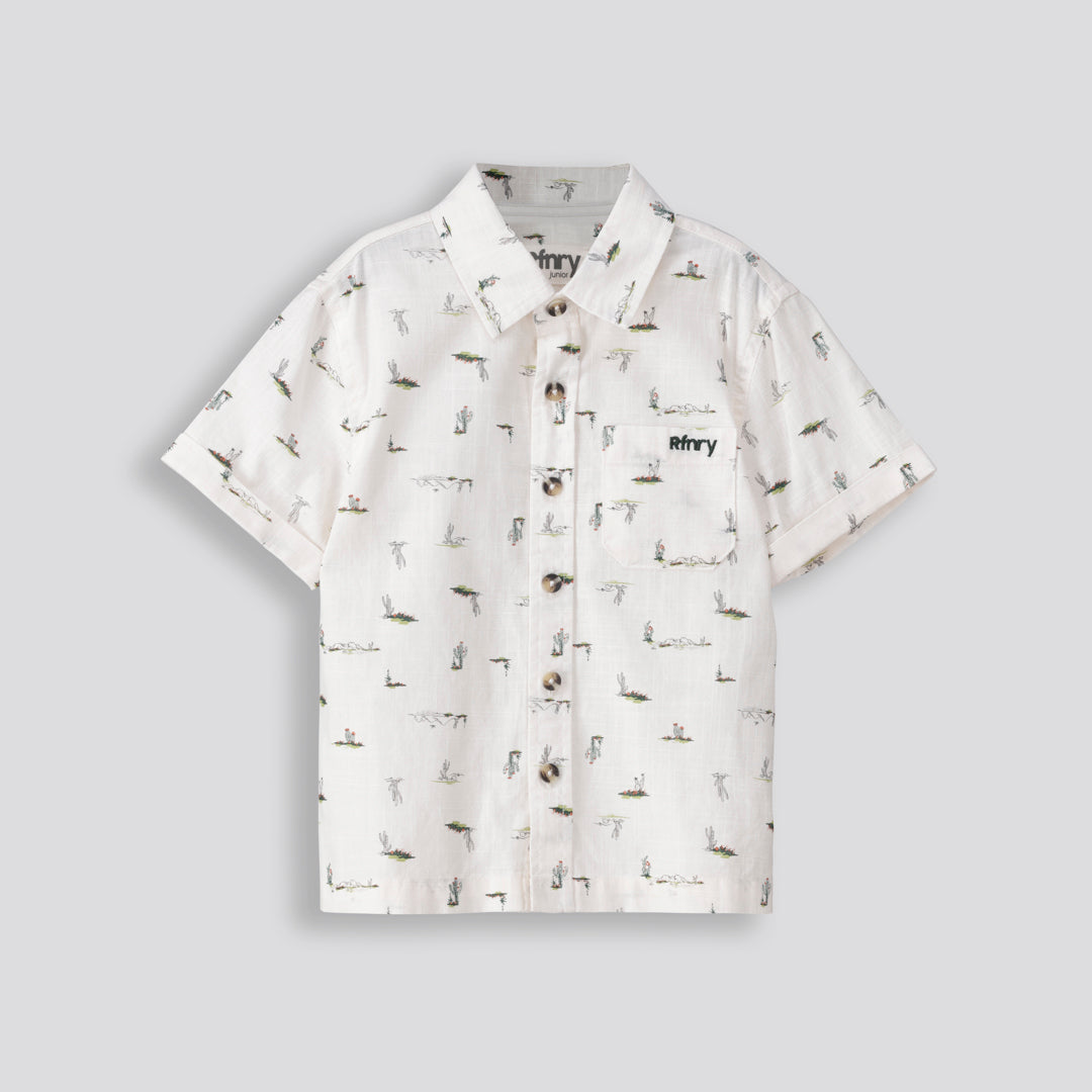 Boys Printed Shirt _ 153166 _ Off White