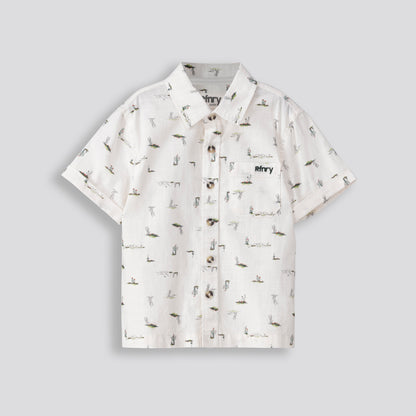 Boys Printed Shirt _ 153166 _ Off White