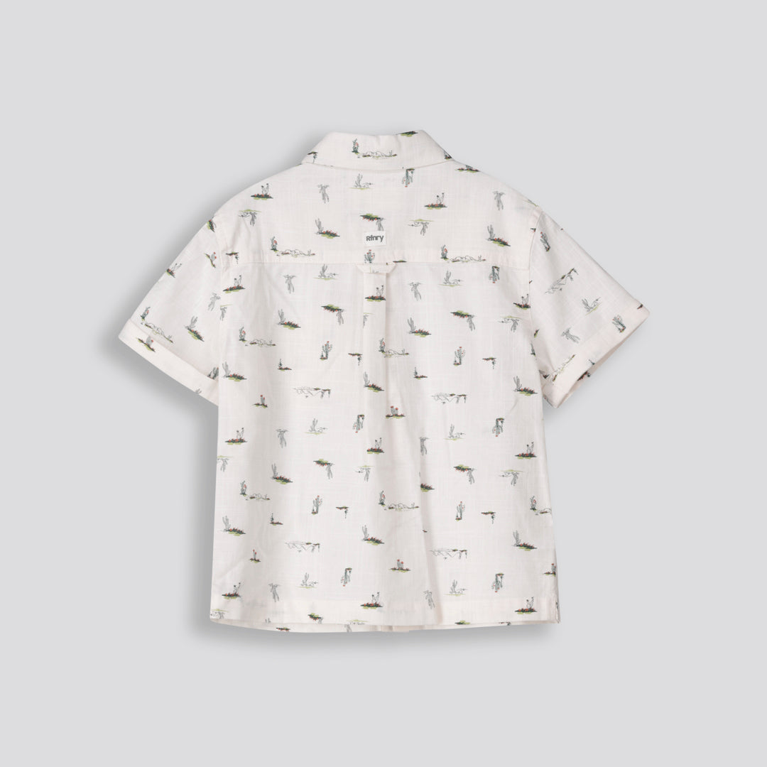 Boys Printed Shirt _ 153166 _ Off White
