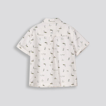 Boys Printed Shirt _ 153166 _ Off White