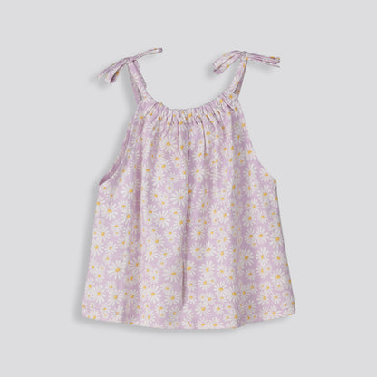 Girls Printed Swing Top _ 153247 _ Lilac