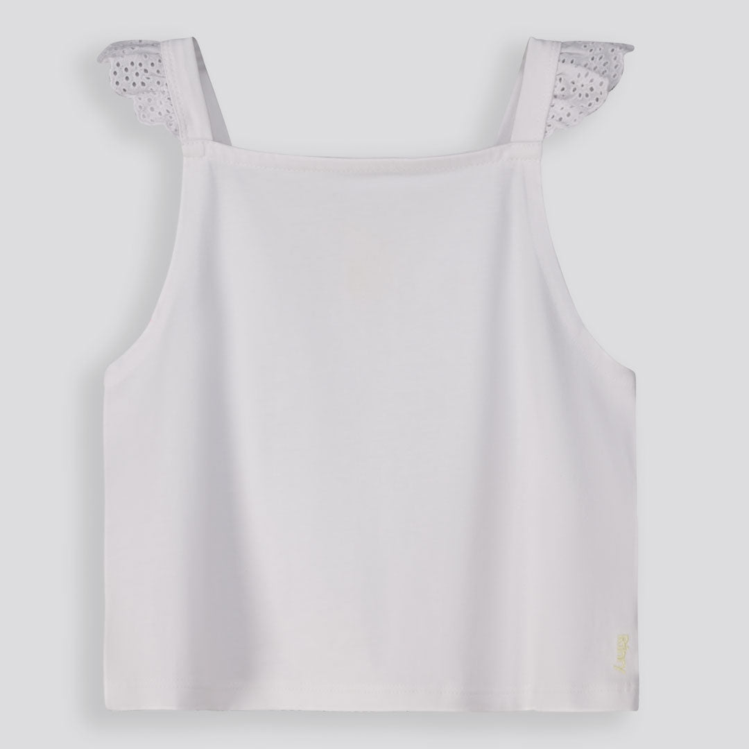 Girls Swing Top _ 153248 _ Optic White