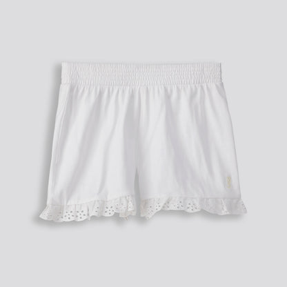 Girls Frill Edge Shorts _ 153251 _ Optic White